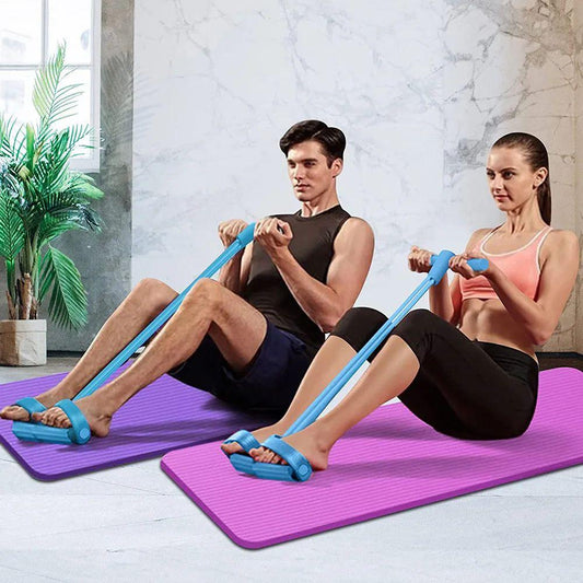 Pedal Resistance Band Latex Bodybuilding Expander Exercise Sit Up Equipment Tension Band Yoga Stretching Tummy Trimmer Pull Rope-copy