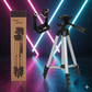Tripod 3110 Portable Adjustable Aluminium Lightweight Camera Stand Tripod, with 3-Dimensional Head and Quick Release Plate for Video Cameras and Mobile, Black, Silver | 3110
